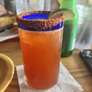 Michelada. Not spicy enough.