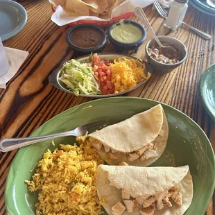 Chicken Taco Plate.