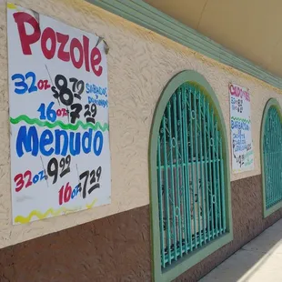 I was attracted by menudo and pozole sign