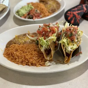 Hard chicken  tacos.