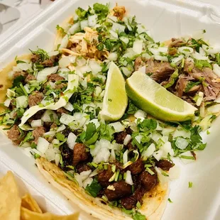 Taco Tuesday: chicken, al pastor, carnitas, and carne asada
