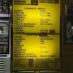El Tio Juan taco truck menu