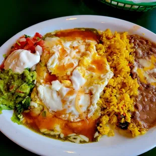 Enchilada Rancheras with 2 eggs