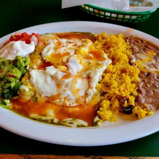 Enchilada Rancheras with 2 eggs