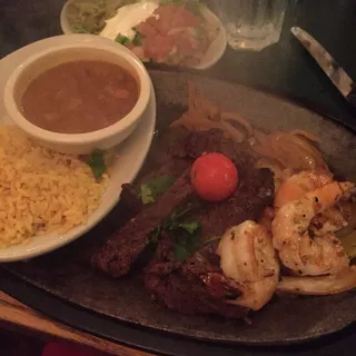 Chicken, Steak, and Shrimp Fajitas Combo