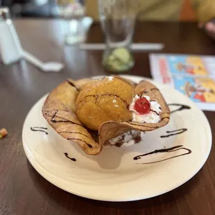 Fried Ice cream - delicious.