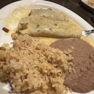 Vegan Sea salt Potatoes Burrito with Vegan Cheese. Beans and rice.