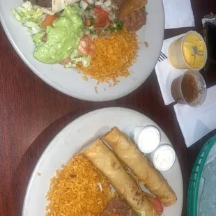 Flautas and fajita tacos