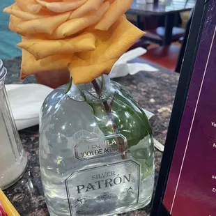 Fresh flowers on the tables