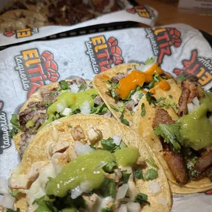 two tacos on a plate