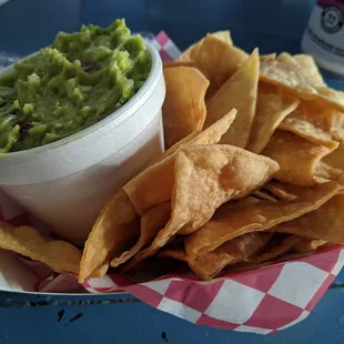 Best chips and fresh guacamole