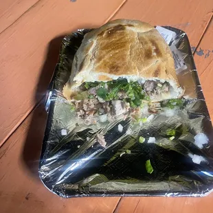 Torta de carnitas