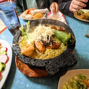 Mix Molcajete excellent sauce!