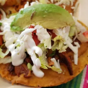 Al pastor tostada