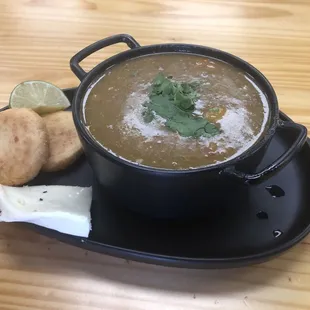 Sancocho! Beef stew that was soooo delicious with a side of mini areas and white cheese