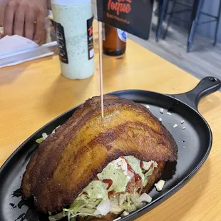 a plate of food on a table