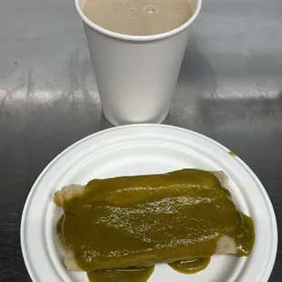 Champurrado y un tamalito delicioso
