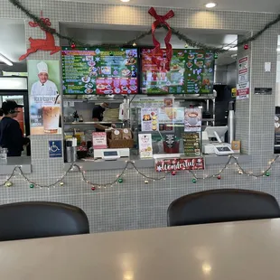 Service area and menu