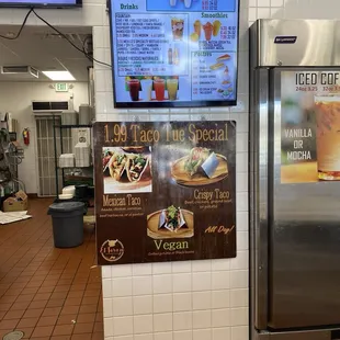 Taco Tuesday 8/3/24 menu