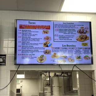 Taco burrito menu updated 8/3/24