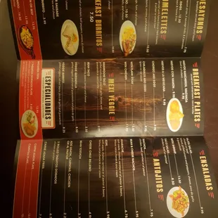other side of updated menu