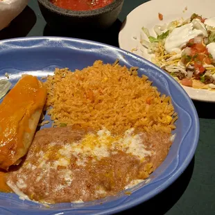 Chicken Tamal, Beef Tostada