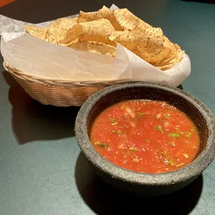 Chips and mild salsa