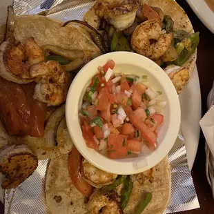 Shrimp  tacos  were amazing. Shrimp is big and juicy and the flavor is wonderful