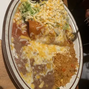 1 chicken enchilada w/ taco plate