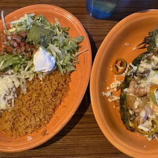 Vallarta especial and rice and beans