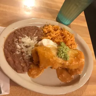 My wife's carnitas chimichanga.