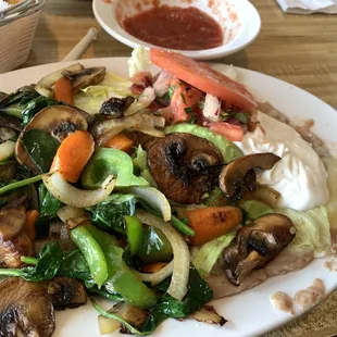 Veggie Fajita &amp; Beans - delicious