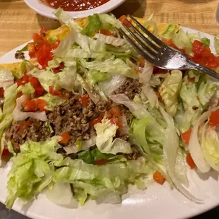 Loaded beef and cheese nachos