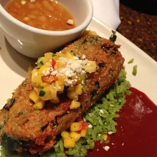 Fried chili with cheese