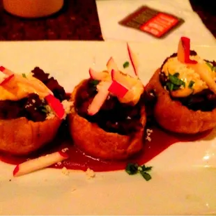Mini steak sopes