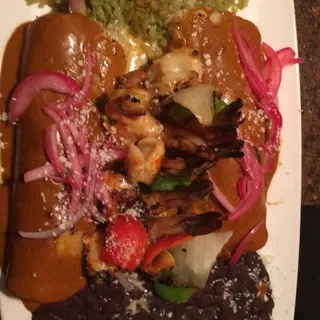 FILET MIGNON ENCHILADAS & MESQUITE GRILLED SHRIMP