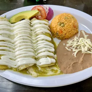 Enchiladas plate.