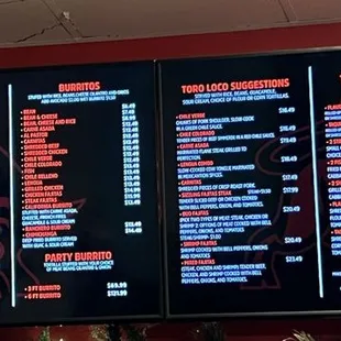 Updated menu