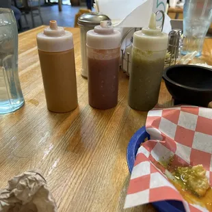 3 wonderful salsa to choose all great and spicy, green sause not for you if you like mild