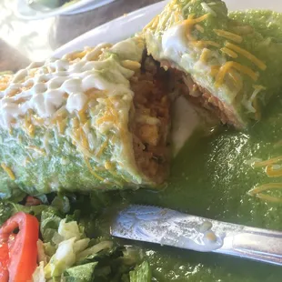 Inside of wet burrito