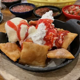 Strawberry SOPAPILLAS for dessert!