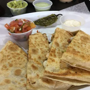 A near perfect quesadilla for $5 bucks!  The star of the show!