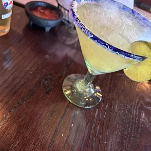 Elegant smoking margarita