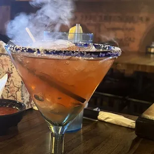 Watermelon Patron Margarita on the rocks