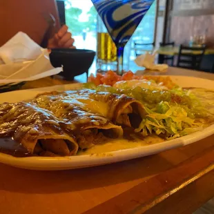 Enchiladas Mexicanas with mole