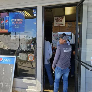 customers entering the store