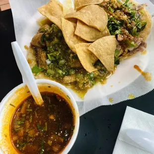 Taco de chicharon y de buche