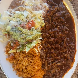 Chile Colorado:  my husband said that it was very spicy!