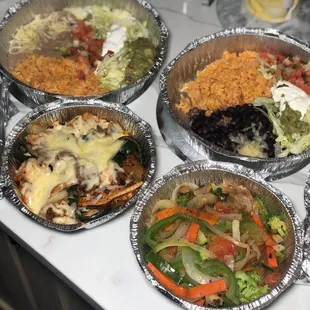 Left: Molcalambres, Right: Veggie Fajitas