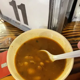 Beans, free appetizer